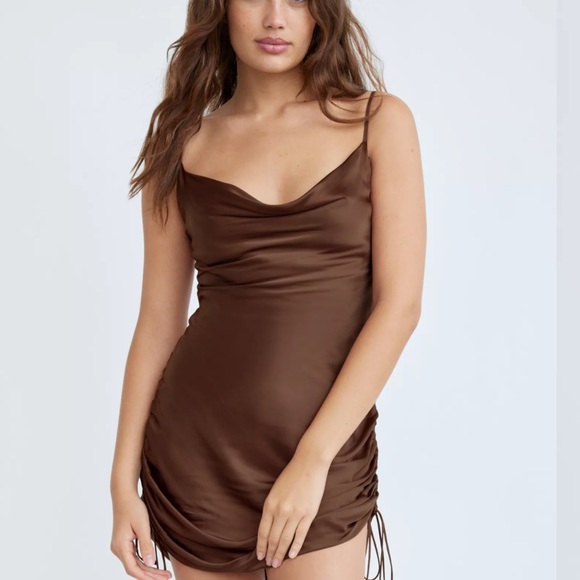 Aritzia Only Ruched Slip Dress - Picture 4 of 5
